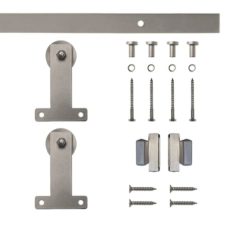 Quiet Glide Soft Close 60" Satin Nickel Front Mini Single Barn Door Hardware NT.1310.04.SN-60-SC